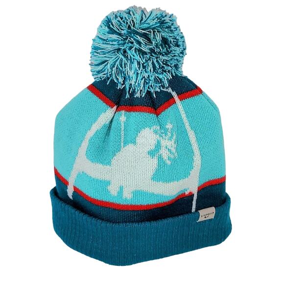 Cirque Accessories - Cirque Ski Hat Beanie Womens Mens Girls Boys Pompom Winter Turquoise Blue NEW